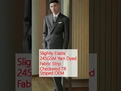 軽易性 245GSM ヤーン 染色布 ストライプ チェッカー TR ストライプ OEM